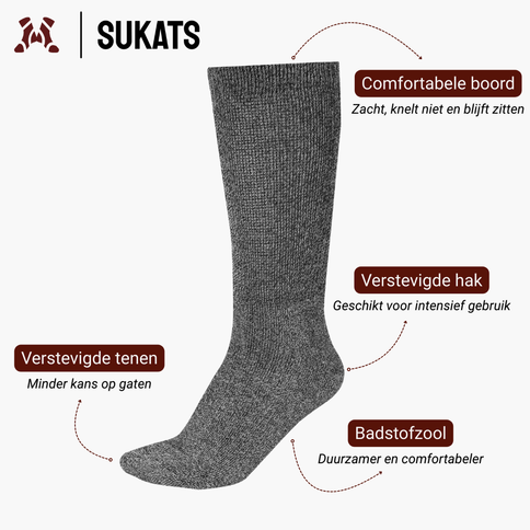 Sukats® Noorse Werksokken | 3 of 6 Paar | Stable Worker | Verstevigd