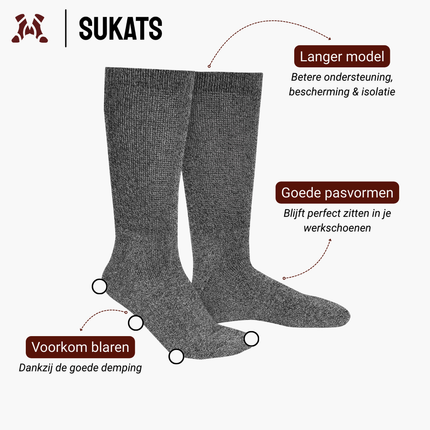 Sukats® Noorse Werksokken | Stable Worker | 3 of 6 Paar