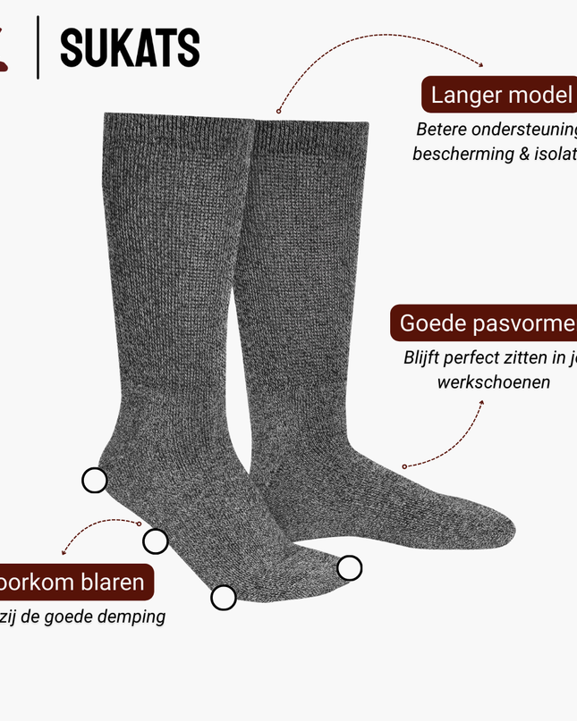 Sukats® Noorse Werksokken | Stable Worker | 3 of 6 Paar