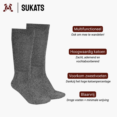 Sukats® Noorse Werksokken | 3 of 6 Paar | Stable Worker | Verstevigd