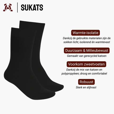 Sukats® Thermosokken | 3 of 6 Paar | Werksokken | Naadloos | Warme Sokken
