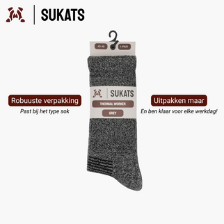 Sukats® Thermo Werksokken | 3 of 6 Paar | Thermosokken | Verstevigd