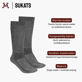 Sukats® Thermo Werksokken | 3 of 6 Paar | Thermosokken | Verstevigd