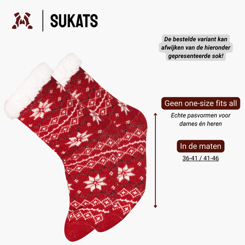 Sukats® Huissokken | 1, 3 of 6 Paar | Anti-slip sokken | Kerstsokken | Fluffy Sokken | Slofsokken | Verwarmde Sokken | Meerdere Kleuren