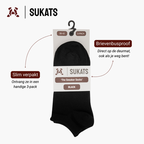 Sukats® Sneakersokken | 6 of 12 Paar | Enkelsokken | Korte Sokken | Naadloos