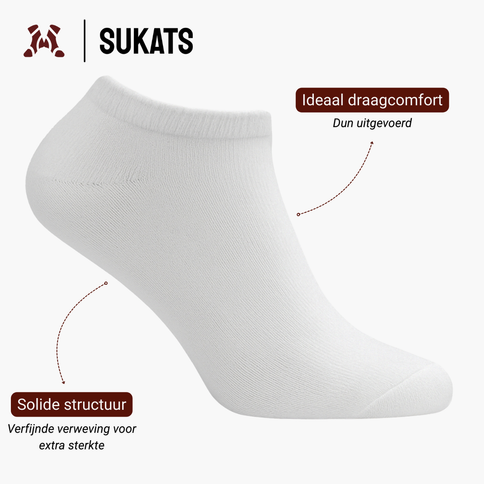 Sukats® Sneakersokken | 6 of 12 Paar | Enkelsokken | Korte Sokken | Naadloos
