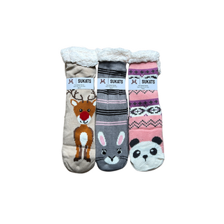 Sukats® Huissokken | 1, 3 of 6 Paar | Anti-slip sokken | Kerstsokken | Fluffy Sokken | Slofsokken | Verwarmde Sokken | Meerdere Kleuren