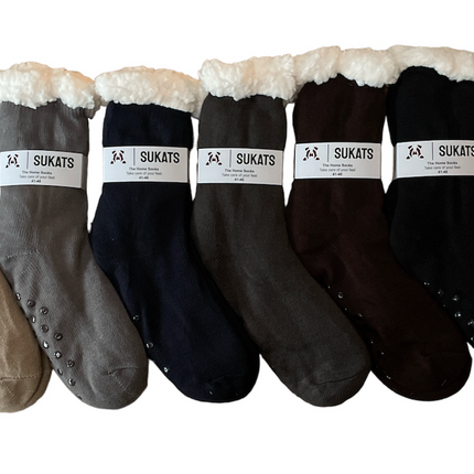 Sukats® Huissokken | Anti-slip sokken | Kerstsokken | Fluffy Sokken | Slofsokken | Verwarmde Sokken | 1, 3 of 6 Paar | Meerdere Kleuren