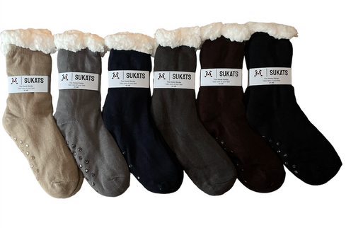 Sukats® Huissokken | 1, 3 of 6 Paar | Anti-slip sokken | Kerstsokken | Fluffy Sokken | Slofsokken | Verwarmde Sokken | Meerdere Kleuren