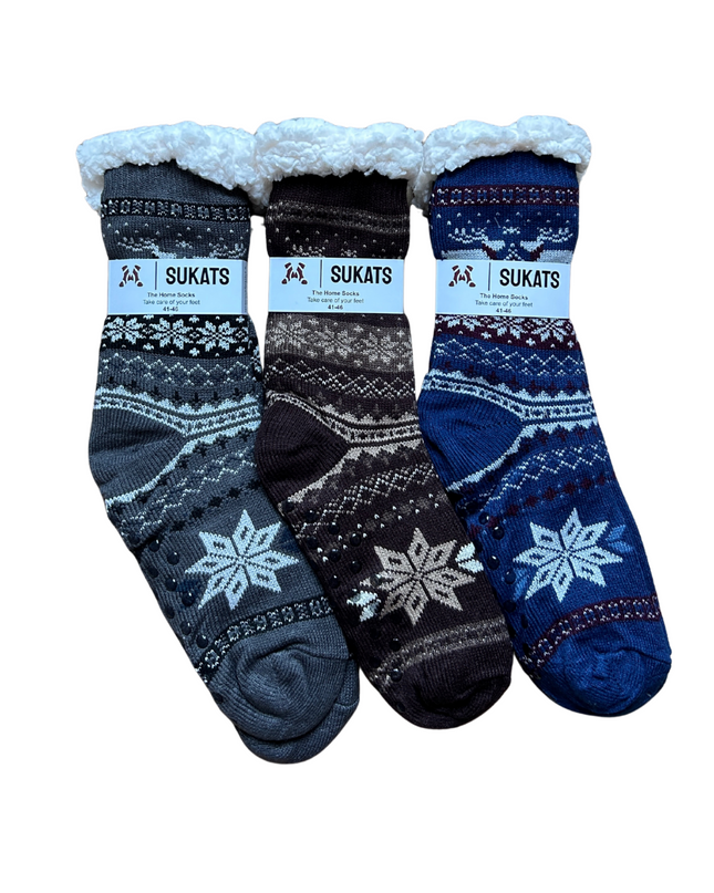 Sukats® Huissokken | Anti-slip sokken | Kerstsokken | Fluffy Sokken | Slofsokken | Verwarmde Sokken | 1, 3 of 6 Paar | Meerdere Kleuren