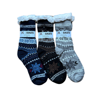 Sukats® Huissokken | 1, 3 of 6 Paar | Anti-slip sokken | Kerstsokken | Fluffy Sokken | Slofsokken | Verwarmde Sokken | Meerdere Kleuren
