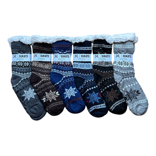 Sukats® Huissokken | 1, 3 of 6 Paar | Anti-slip sokken | Kerstsokken | Fluffy Sokken | Slofsokken | Verwarmde Sokken | Meerdere Kleuren