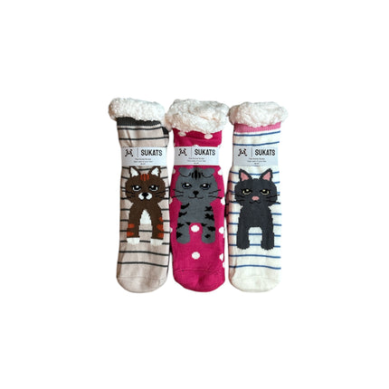 Sukats® Huissokken | Anti-slip sokken | Kerstsokken | Fluffy Sokken | Slofsokken | Verwarmde Sokken | 1, 3 of 6 Paar | Meerdere Kleuren