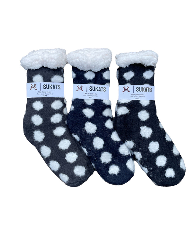 Sukats® Huissokken | Anti-slip sokken | Kerstsokken | Fluffy Sokken | Slofsokken | Verwarmde Sokken | 1, 3 of 6 Paar | Meerdere Kleuren