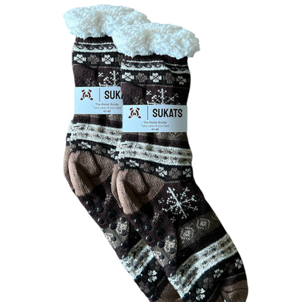 Sukats® Huissokken | Anti-slip sokken | Kerstsokken | Fluffy Sokken | Slofsokken | Verwarmde Sokken | 1, 3 of 6 Paar | Meerdere Kleuren
