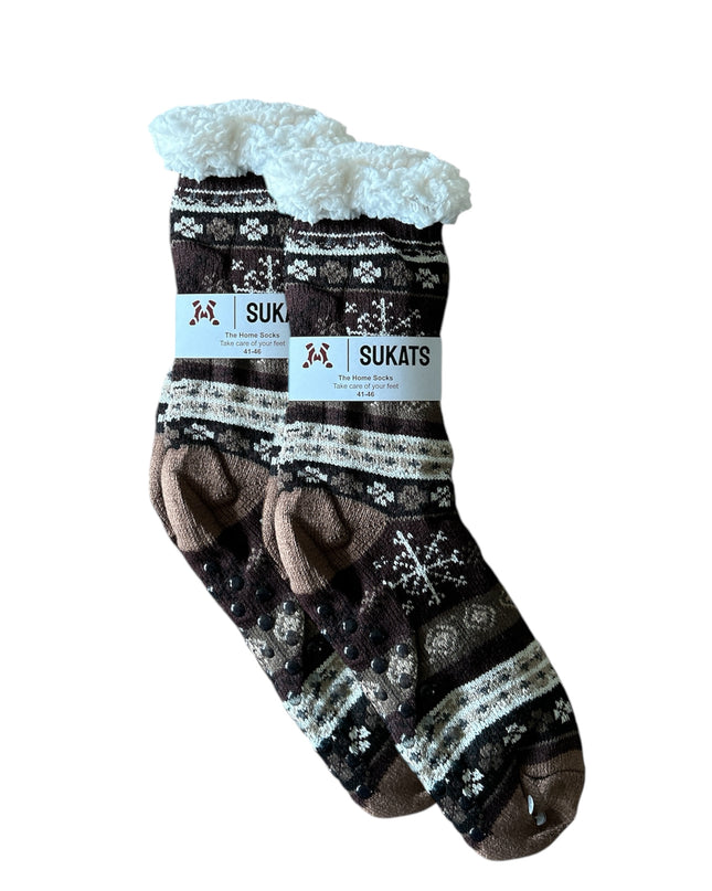 Sukats® Huissokken | Anti-slip sokken | Kerstsokken | Fluffy Sokken | Slofsokken | Verwarmde Sokken | 1, 3 of 6 Paar | Meerdere Kleuren