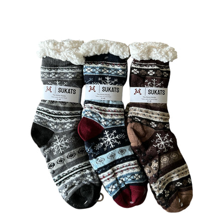 Sukats® Huissokken | Anti-slip sokken | Kerstsokken | Fluffy Sokken | Slofsokken | Verwarmde Sokken | 1, 3 of 6 Paar | Meerdere Kleuren