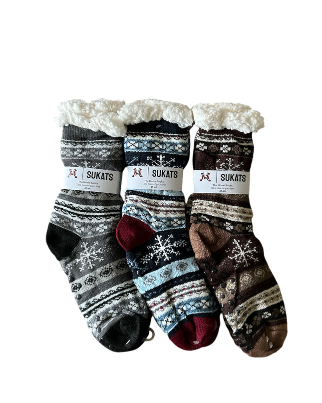 Sukats® Huissokken | Anti-slip sokken | Kerstsokken | Fluffy Sokken | Slofsokken | Verwarmde Sokken | 1, 3 of 6 Paar | Meerdere Kleuren