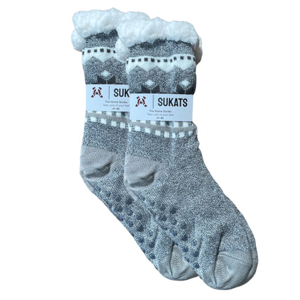 Sukats® Huissokken | Anti-slip sokken | Kerstsokken | Fluffy Sokken | Slofsokken | Verwarmde Sokken | 1, 3 of 6 Paar | Meerdere Kleuren