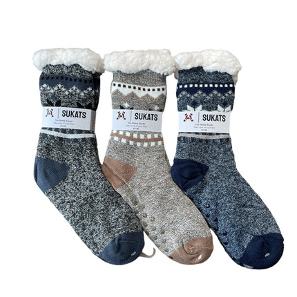 Sukats® Huissokken | Anti-slip sokken | Kerstsokken | Fluffy Sokken | Slofsokken | Verwarmde Sokken | 1, 3 of 6 Paar | Meerdere Kleuren