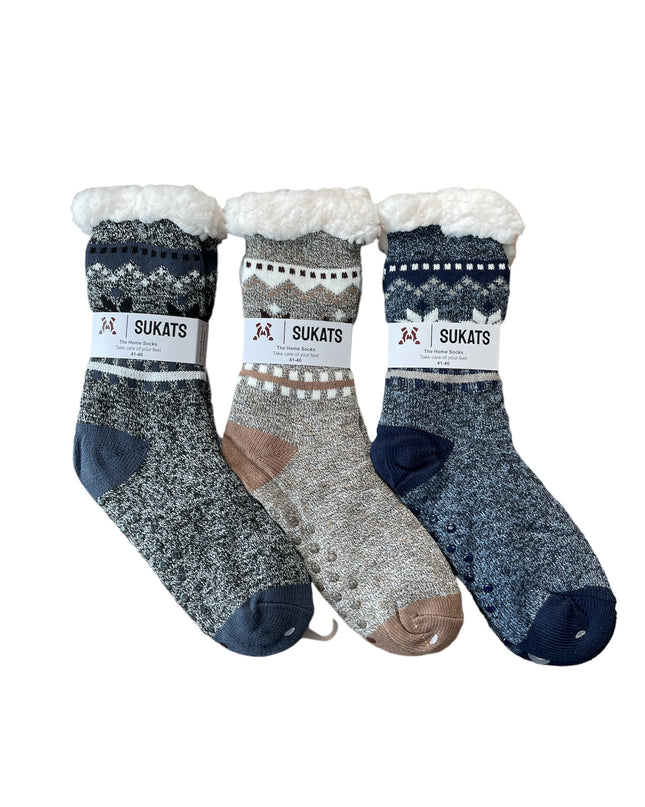 Sukats® Huissokken | Anti-slip sokken | Kerstsokken | Fluffy Sokken | Slofsokken | Verwarmde Sokken | 1, 3 of 6 Paar | Meerdere Kleuren