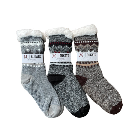 Sukats® Huissokken | Anti-slip sokken | Kerstsokken | Fluffy Sokken | Slofsokken | Verwarmde Sokken | 1, 3 of 6 Paar | Meerdere Kleuren