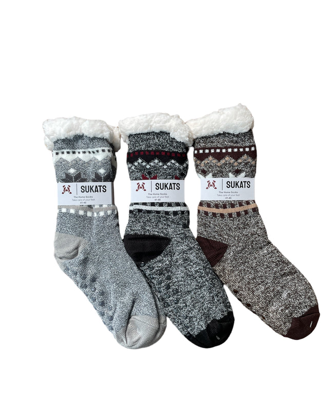 Sukats® Huissokken | Anti-slip sokken | Kerstsokken | Fluffy Sokken | Slofsokken | Verwarmde Sokken | 1, 3 of 6 Paar | Meerdere Kleuren