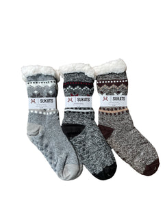 Sukats® Huissokken | 1, 3 of 6 Paar | Anti-slip sokken | Kerstsokken | Fluffy Sokken | Slofsokken | Verwarmde Sokken | Meerdere Kleuren