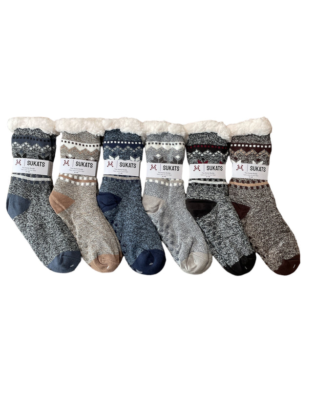 Sukats® Huissokken | Anti-slip sokken | Kerstsokken | Fluffy Sokken | Slofsokken | Verwarmde Sokken | 1, 3 of 6 Paar | Meerdere Kleuren