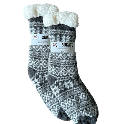 Sukats® Huissokken | Anti-slip sokken | Kerstsokken | Fluffy Sokken | Slofsokken | Verwarmde Sokken | 1, 3 of 6 Paar | Meerdere Kleuren