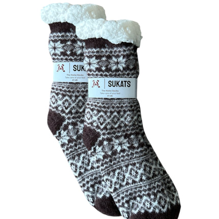 Sukats® Huissokken | Anti-slip sokken | Kerstsokken | Fluffy Sokken | Slofsokken | Verwarmde Sokken | 1, 3 of 6 Paar | Meerdere Kleuren