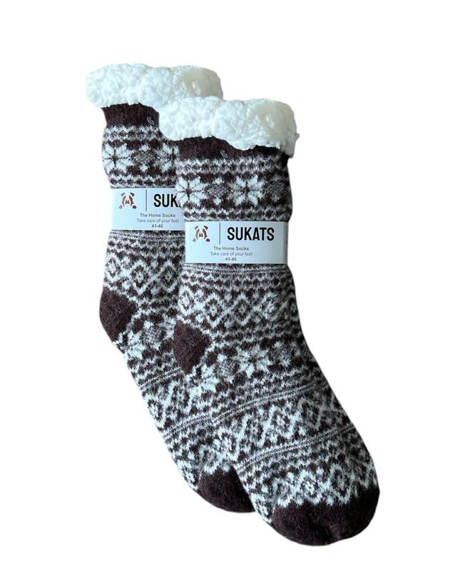 Sukats® Huissokken | Anti-slip sokken | Kerstsokken | Fluffy Sokken | Slofsokken | Verwarmde Sokken | 1, 3 of 6 Paar | Meerdere Kleuren