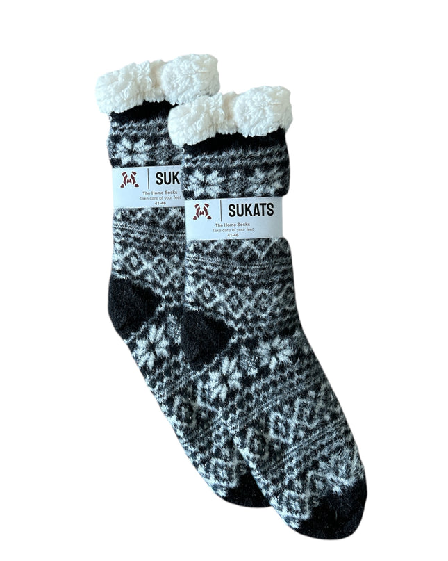 Sukats® Huissokken | Anti-slip sokken | Kerstsokken | Fluffy Sokken | Slofsokken | Verwarmde Sokken | 1, 3 of 6 Paar | Meerdere Kleuren