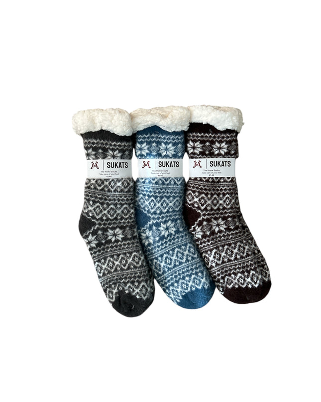 Sukats® Huissokken | Anti-slip sokken | Kerstsokken | Fluffy Sokken | Slofsokken | Verwarmde Sokken | 1, 3 of 6 Paar | Meerdere Kleuren