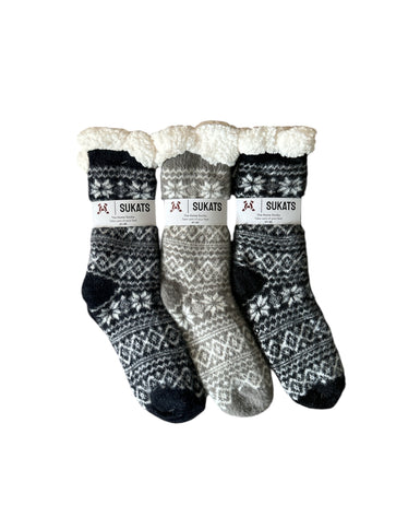 Sukats® Huissokken | 1, 3 of 6 Paar | Anti-slip sokken | Kerstsokken | Fluffy Sokken | Slofsokken | Verwarmde Sokken | Meerdere Kleuren