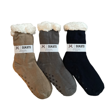 Sukats® Huissokken | Anti-slip sokken | Kerstsokken | Fluffy Sokken | Slofsokken | Verwarmde Sokken | 1, 3 of 6 Paar | Meerdere Kleuren