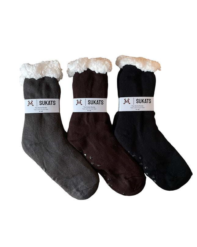 Sukats® Huissokken | Anti-slip sokken | Kerstsokken | Fluffy Sokken | Slofsokken | Verwarmde Sokken | 1, 3 of 6 Paar | Meerdere Kleuren