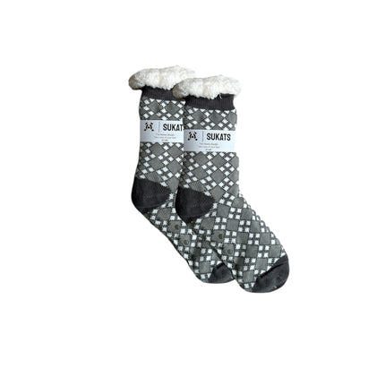 Sukats® Huissokken | Anti-slip sokken | Kerstsokken | Fluffy Sokken | Slofsokken | Verwarmde Sokken | 1, 3 of 6 Paar | Meerdere Kleuren