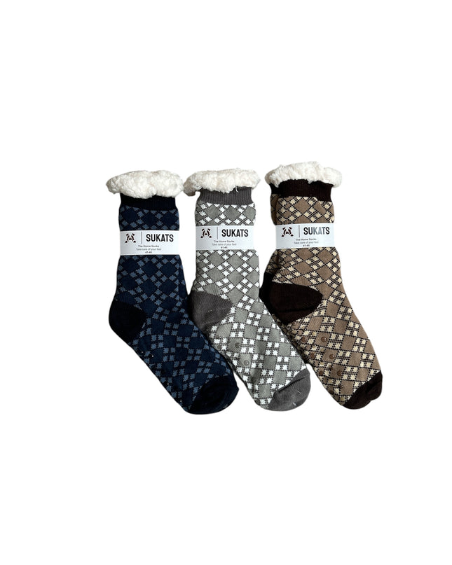 Sukats® Huissokken | Anti-slip sokken | Kerstsokken | Fluffy Sokken | Slofsokken | Verwarmde Sokken | 1, 3 of 6 Paar | Meerdere Kleuren