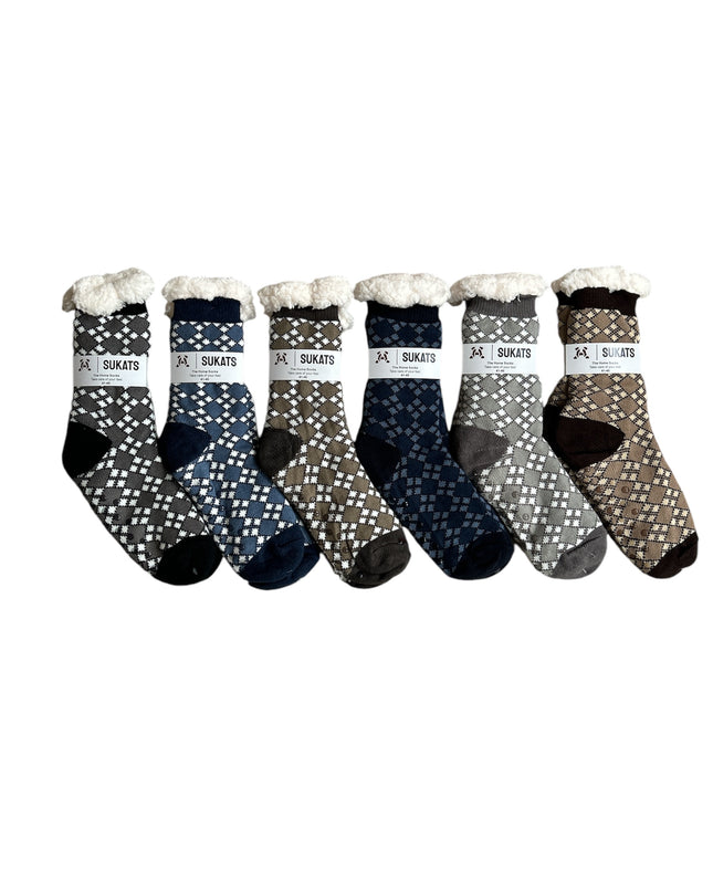 Sukats® Huissokken | Anti-slip sokken | Kerstsokken | Fluffy Sokken | Slofsokken | Verwarmde Sokken | 1, 3 of 6 Paar | Meerdere Kleuren