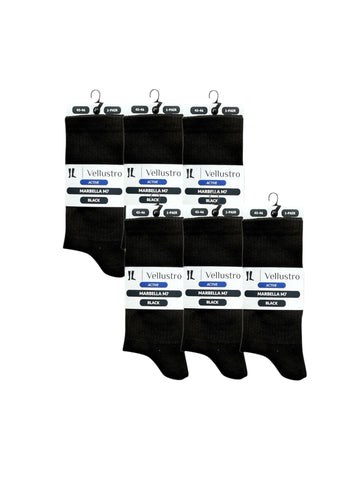 Vellustro® Marbella M7 Tennis- en Padelsokken | 3 of 6 Paar | Naadloos | Hardloopsokken