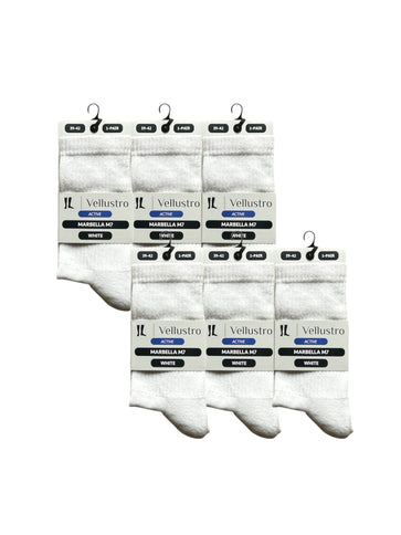 Vellustro® Marbella M7 Tennis- en Padelsokken | 3 of 6 Paar | Naadloos | Hardloopsokken