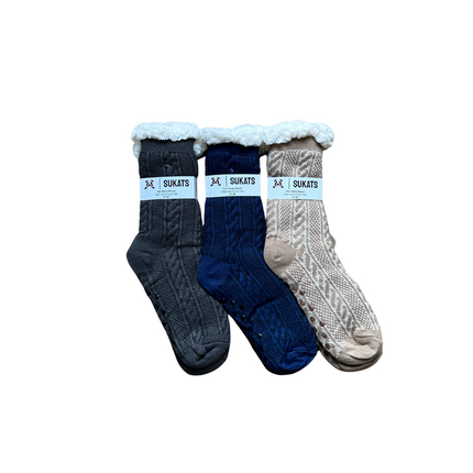 Sukats® Huissokken | Anti-slip sokken | Kerstsokken | Fluffy Sokken | Slofsokken | Verwarmde Sokken | 1, 3 of 6 Paar | Meerdere Kleuren