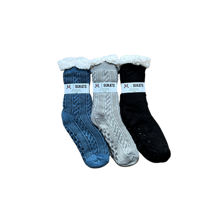 Sukats® Huissokken | Anti-slip sokken | Kerstsokken | Fluffy Sokken | Slofsokken | Verwarmde Sokken | 1, 3 of 6 Paar | Meerdere Kleuren