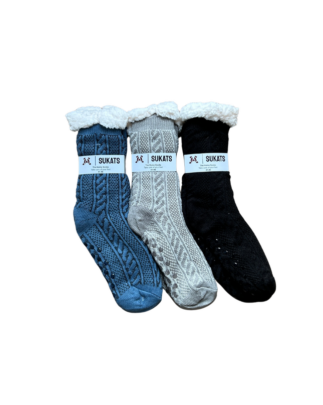 Sukats® Huissokken | Anti-slip sokken | Kerstsokken | Fluffy Sokken | Slofsokken | Verwarmde Sokken | 1, 3 of 6 Paar | Meerdere Kleuren