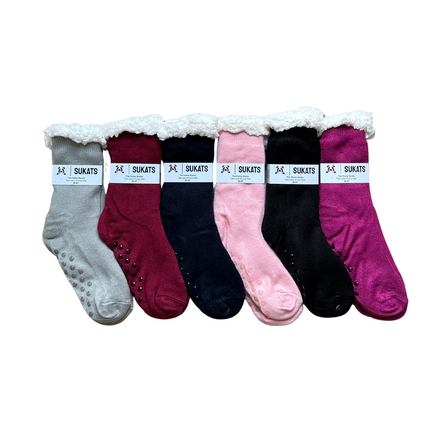 Sukats® Huissokken | Anti-slip sokken | Kerstsokken | Fluffy Sokken | Slofsokken | Verwarmde Sokken | 1, 3 of 6 Paar | Meerdere Kleuren